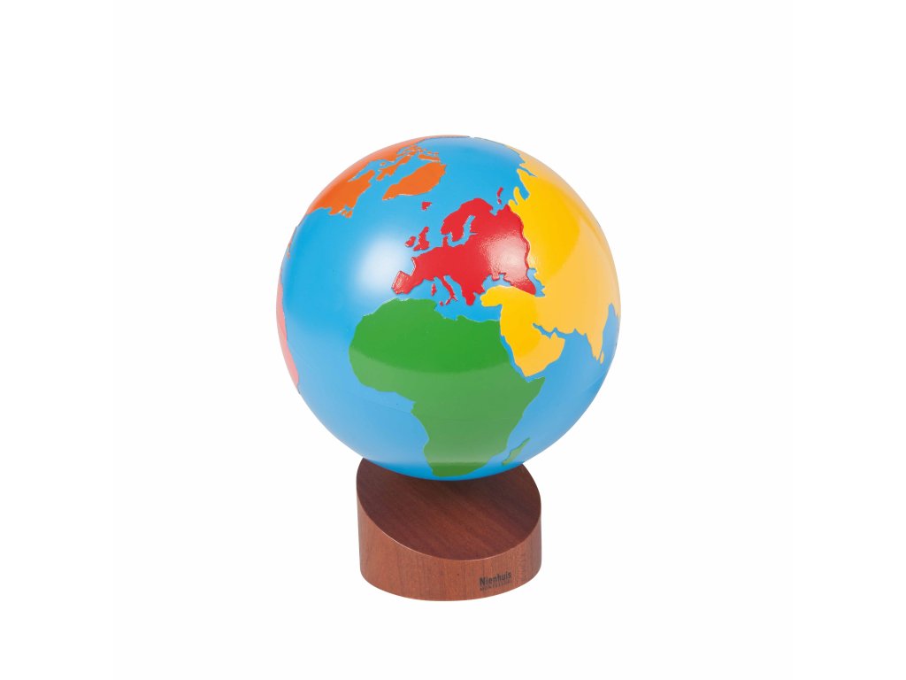 Globe Of The Continents: Colored