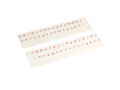 Printed Alphabet: US Cursive - Red