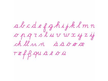 Medium Movable Alphabet: International Cursive - Red