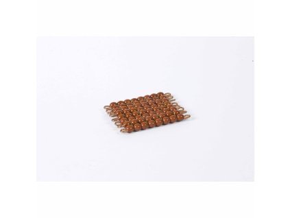 Individual Glass Bead Square Of 8: Brown