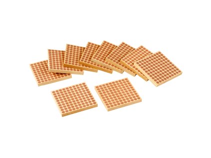 Wooden Square Of 100: Set Of 10
