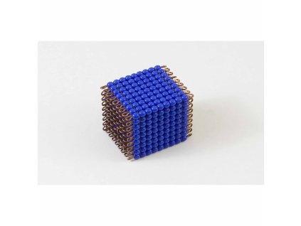 Individual Glass Bead Cube Of 9: Dark Blue