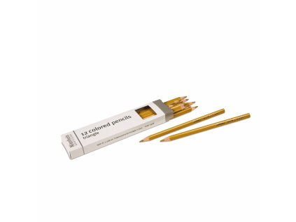 3-Sided Inset Pencils: Gold Color