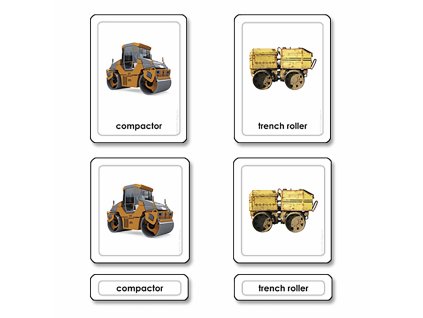 Construction Equipment 3 Part Cards