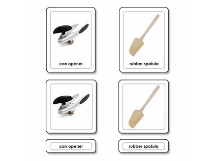 Kitchen Utensils 3 Part Cards