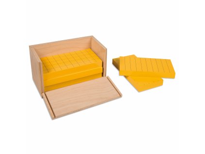 Five Yellow Prisms In Wooden Box