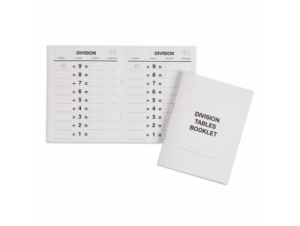 Division Tables Booklets