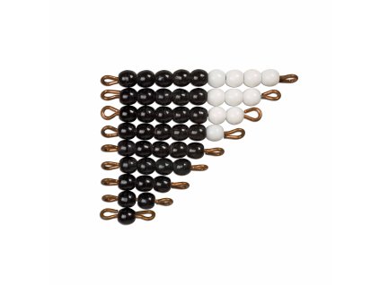 Black And White Bead Stairs - Individual Beads Glass: 1 Set