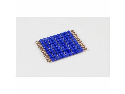Individual Glass Bead Square Of 9: Dark Blue