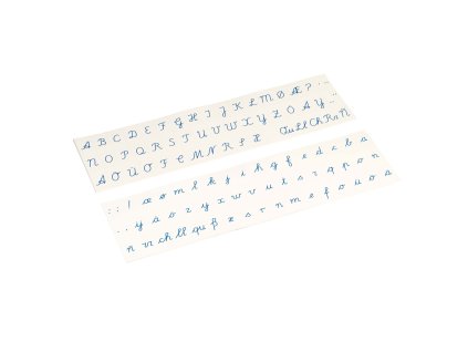 Printed Alphabet: International Cursive - Blue