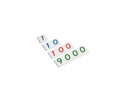 Small Number Cards 1-9000: Plastic