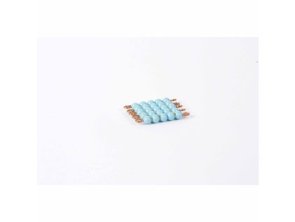 Individual Nylon Bead Square Of 5: Light Blue