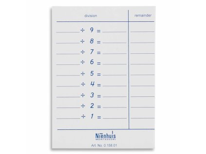Division Tables