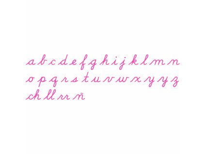 Medium Movable Alphabet: US Cursive - Red