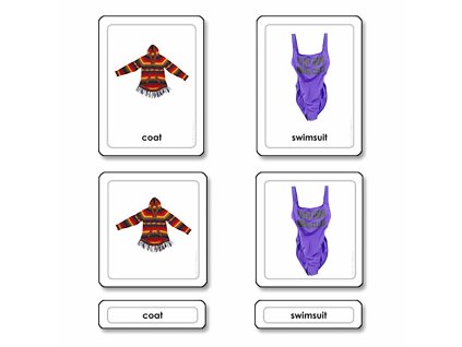 Clothes 3 Part Cards