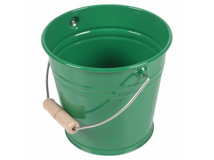 Small Metal Bucket: Green