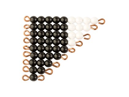 Black And White Bead Stairs - Individual Beads Nylon: 1 Set