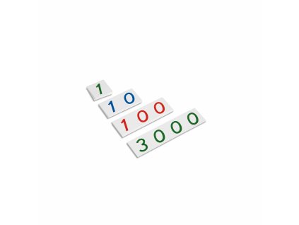 Small Number Cards 1-3000: Plastic