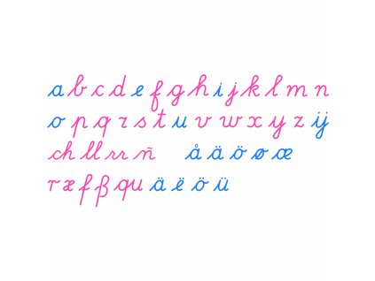 Wooden Movable Alphabet: International Cursive