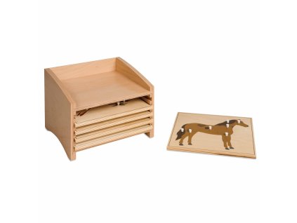 Animal Puzzle Cabinet: Five Compartments