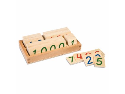 Small Number Cards 1-9000: Wood