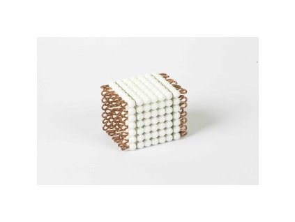 Individual Glass Bead Cube Of 7: White
