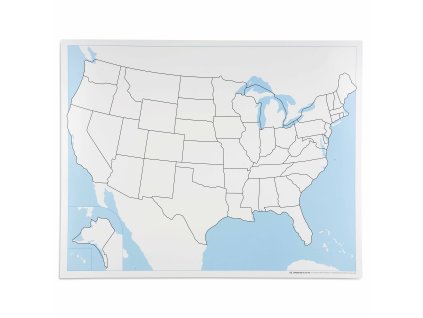 United States Control Map: Unlabeled