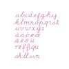 Medium Movable Alphabet: International Cursive - Red