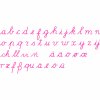 Medium Movable Alphabet: International Cursive - Red