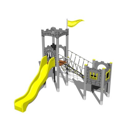 Sestava hrad se skluzavkou a lanovým mostem 7