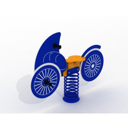 pružinová houpačka motorka