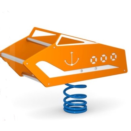 pružinová houpačka člun