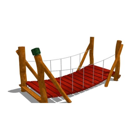 Sestava z akátu lamelový mostek