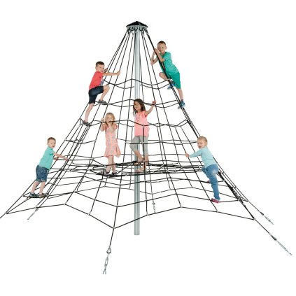 lanová šplhací pyramida 3,5 m (hliník. spojky)