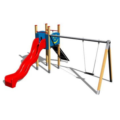 Sestava se skluzavkou a houpačkou 4U-108D-15 22