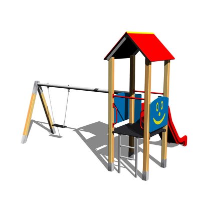 sestava se skluzavkou a houpačkou 4U-119D-10 22