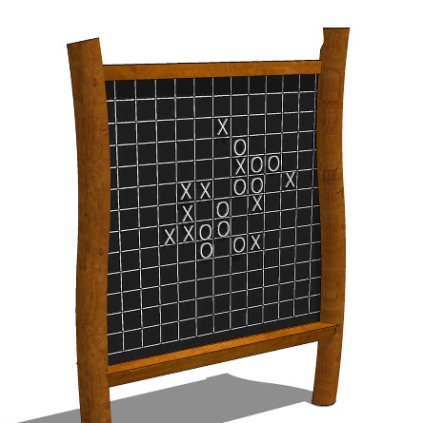 Herní doplněk z akátu - malovací tabule piškvorky