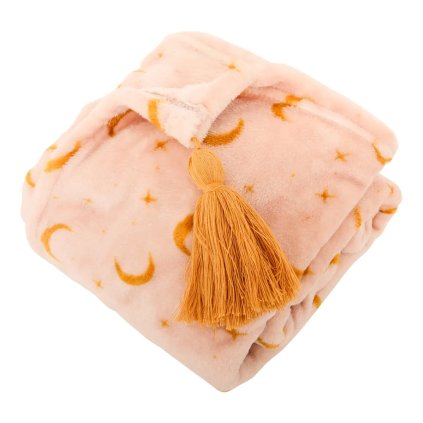Dětská deka s měsíčky Pink