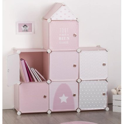 velký regál a úložnými boxy atmosphera