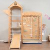 Montessori dětské hřiště Tower Climbing s rampou v provedení wood/pastel - 02