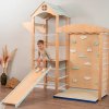 Montessori dětské hřiště Tower Climbing s rampou v provedení wood/pastel - 01