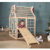 Montessori dětský domeček Home natural se skluzavkou a rampou 07