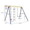 Dětský zahradní kovový rám 4 v 1 - modro-žlutý 02