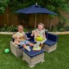 Dětská luxusní zahradní souprava se slunečníkem Blue 02