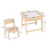 Dětský stolek a židle v přírodním provedení