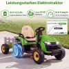 Dětský traktor na dálkové ovládání - Zelený 09