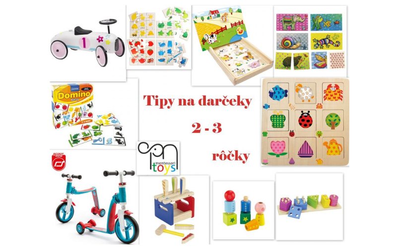 Tipy na darčeky pre 2-3 ročné detičky