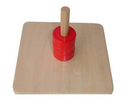 Montessori kruhy na zvislom kolíku