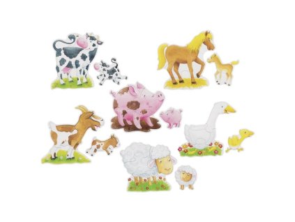 puzzle zvierata farma