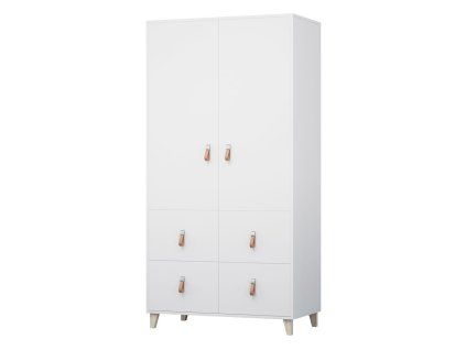 Šatníková skriňa Figo 2D 3 - biely mat 01